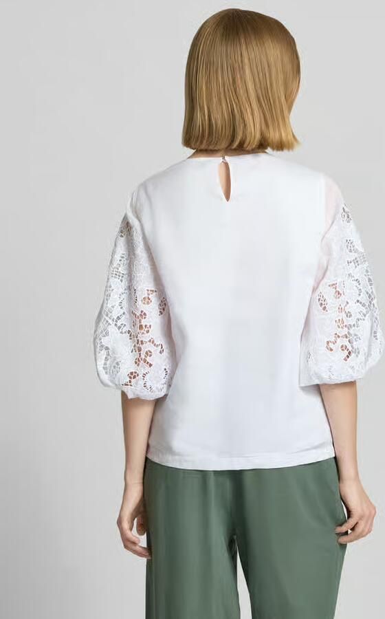 Max Mara Studio regular fit blouse met broderie model 'ORDINE' - Foto 3