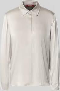 Max Mara Studio Regular fit blouse met lange mouwen van zijdemix model 'XERO'