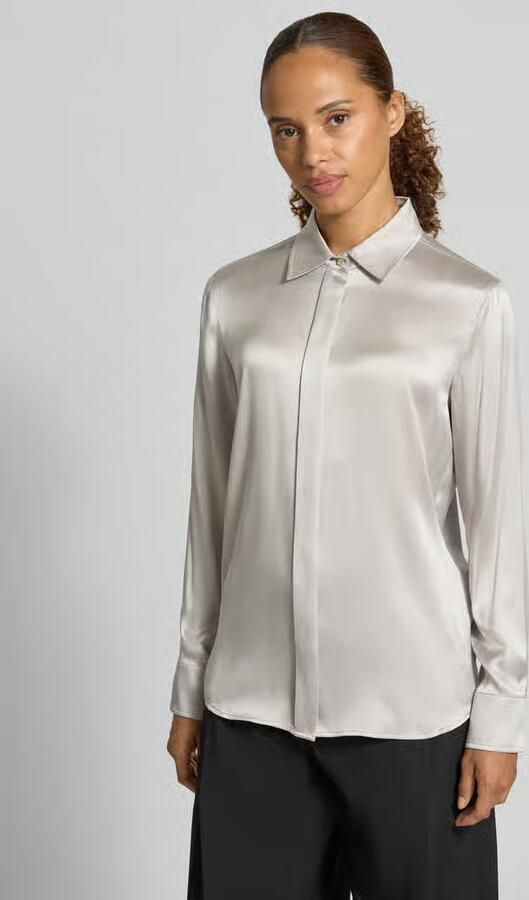 Max Mara Studio Regular fit blouse met lange mouwen van zijdemix model 'XERO' - Foto 3