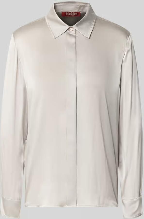 Max Mara Studio Regular fit blouse met lange mouwen van zijdemix model 'XERO' - Foto 2