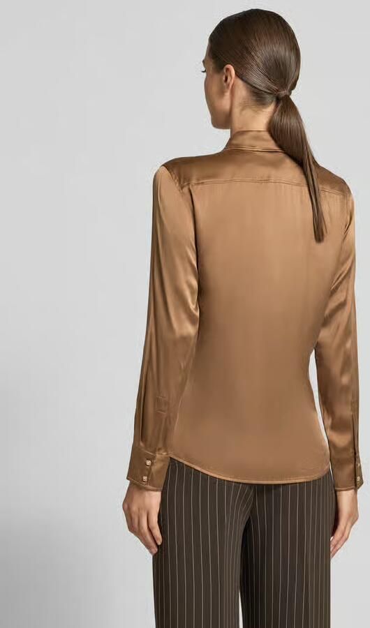 Max Mara Studio Regular fit blouse met lange mouwen van zijdemix model 'XERO' - Foto 3