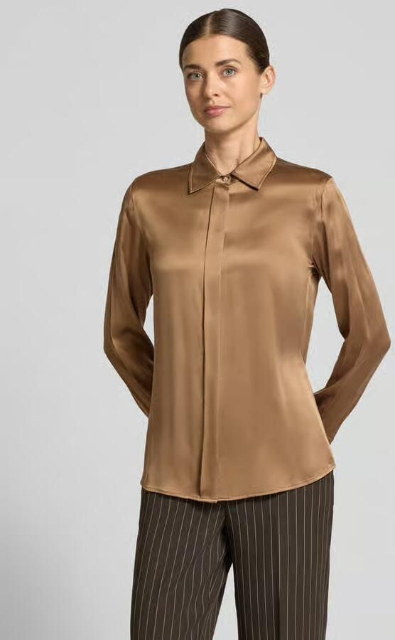 Max Mara Studio Regular fit blouse met lange mouwen van zijdemix model 'XERO' - Foto 2