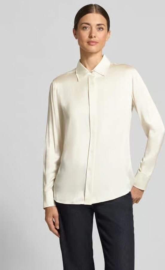Max Mara Studio Regular fit blouse met lange mouwen van zijdemix model 'XERO' - Foto 2