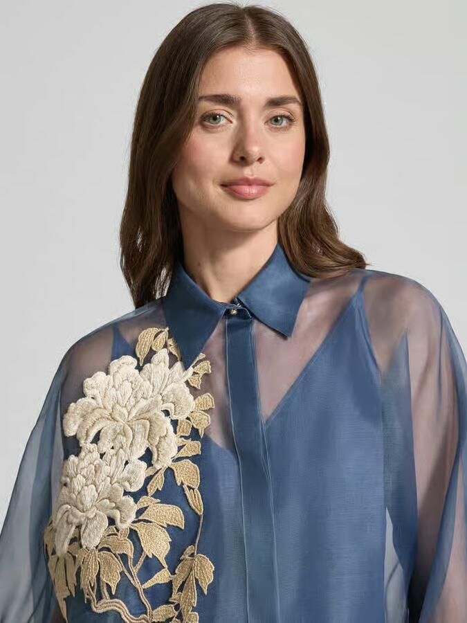 Max Mara Studio regular fit blouse van pure zijde model 'SELIBBRA'