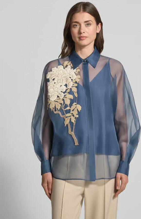 Max Mara Studio regular fit blouse van pure zijde model 'SELIBBRA' - Foto 4
