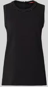 Max Mara Studio Regular fit blousetop met siersteentjes model 'MSTZAINO'