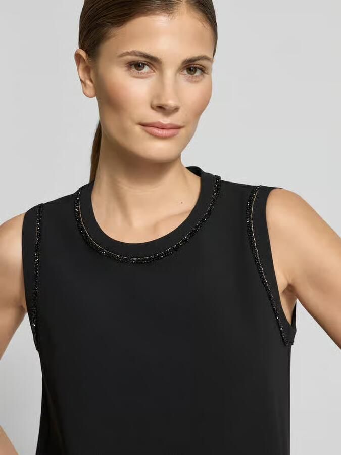 Max Mara Studio Regular fit blousetop met siersteentjes model 'MSTZAINO' - Foto 2