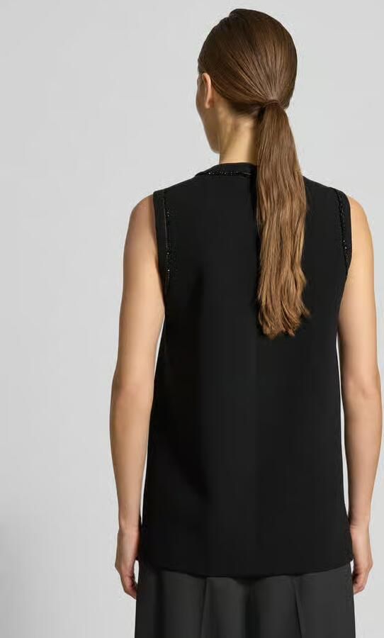 Max Mara Studio Regular fit blousetop met siersteentjes model 'MSTZAINO' - Foto 2