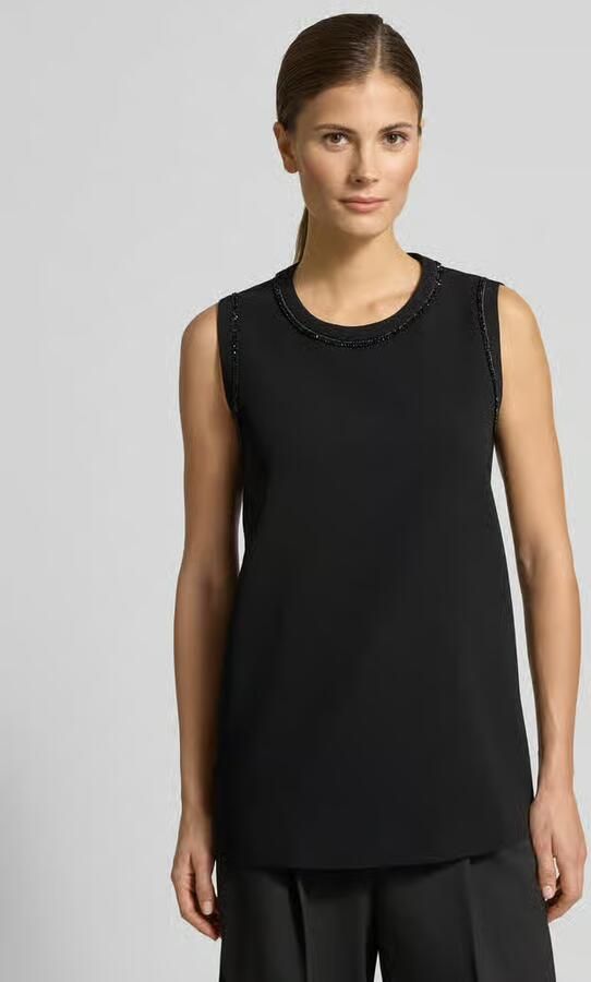 Max Mara Studio Regular fit blousetop met siersteentjes model 'MSTZAINO' - Foto 3