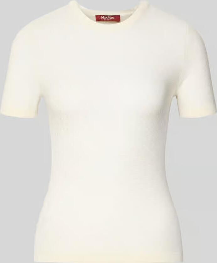 Max Mara Studio Regular fit gebreid shirt van een mix van zijde en wol model 'MSTLEPRE'