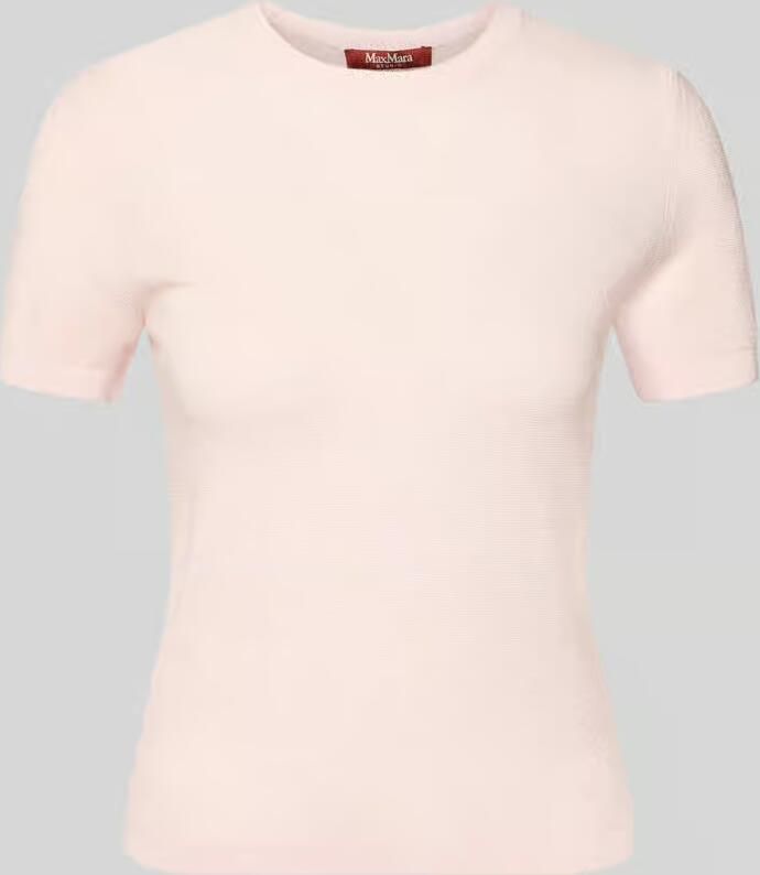Max Mara Studio Regular fit gebreid shirt van een mix van zijde en wol model 'MSTLEPRE'