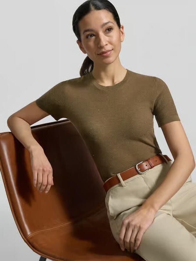 Max Mara Studio Regular fit gebreid shirt van mix van zijde en wol model 'MSTLEPRE' - Foto 2