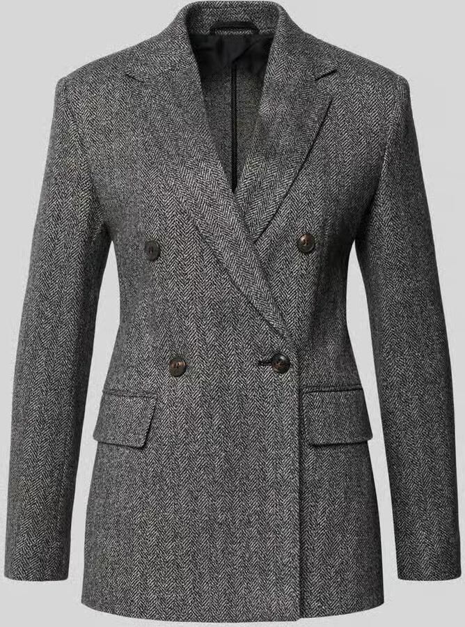 Max Mara Studio Regular fit korte blazer met dubbele knoopsluiting
