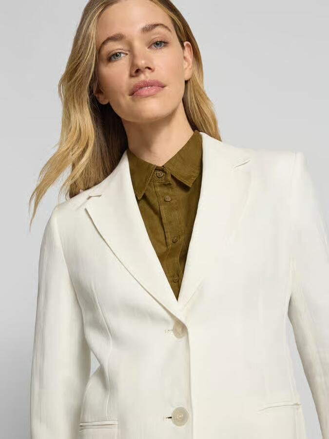 Max Mara Studio regular fit lange blazer van puur linnen model 'BELLO'
