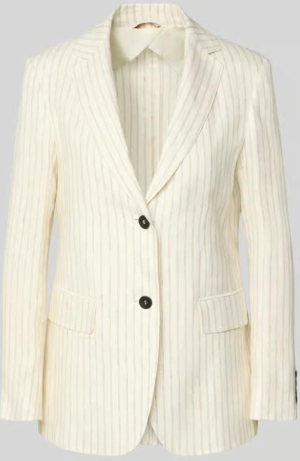 Max Mara Studio regular fit lange blazer van puur linnen model 'ELOGIO' - Foto 2