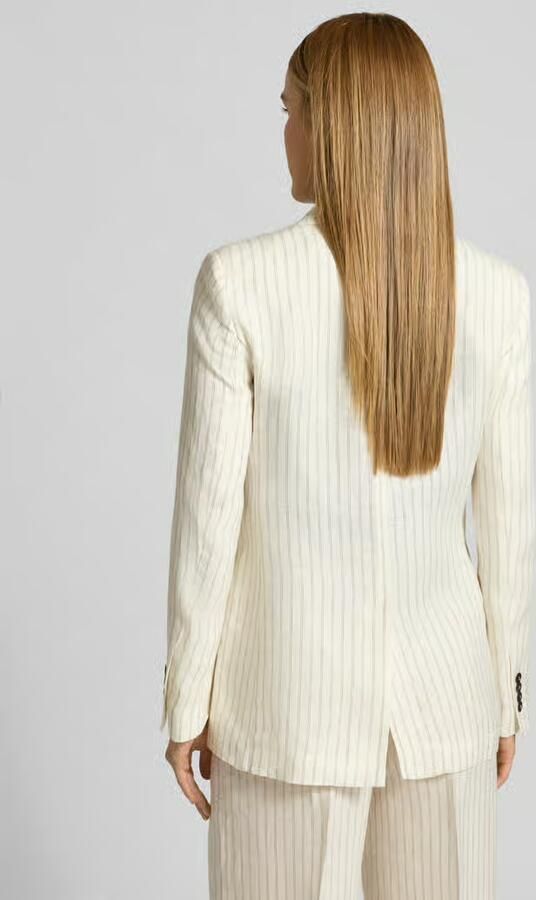 Max Mara Studio regular fit lange blazer van puur linnen model 'ELOGIO' - Foto 3