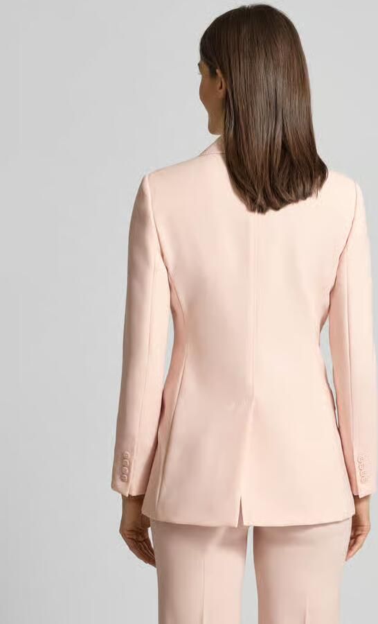Max Mara Studio Regular fit lange blazer van zuivere scheerwol