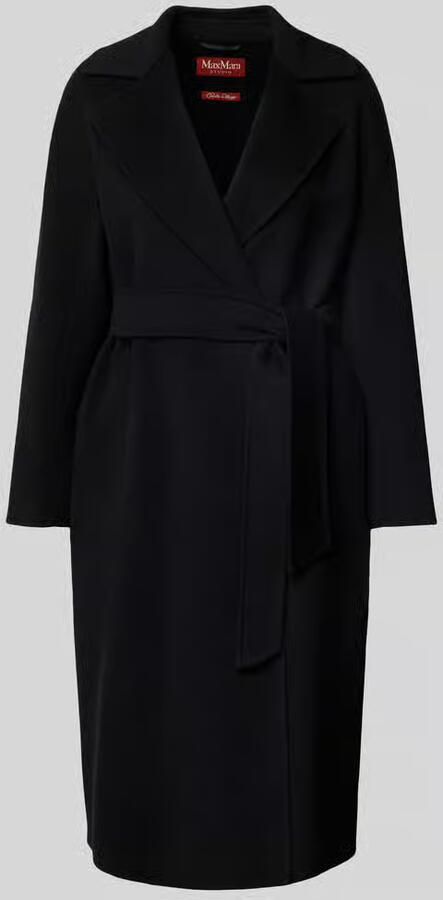Max Mara Studio Regular fit lange jas met kasjmier model 'CLES'