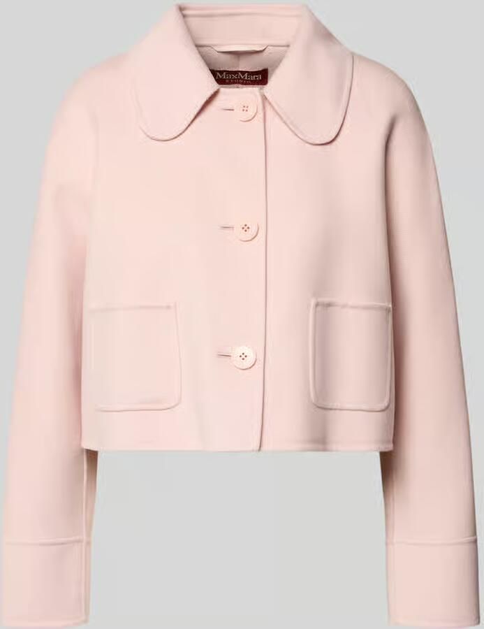 Max Mara Studio Regular fit lange jas van een mix van scheerwol kasjmier en zijde