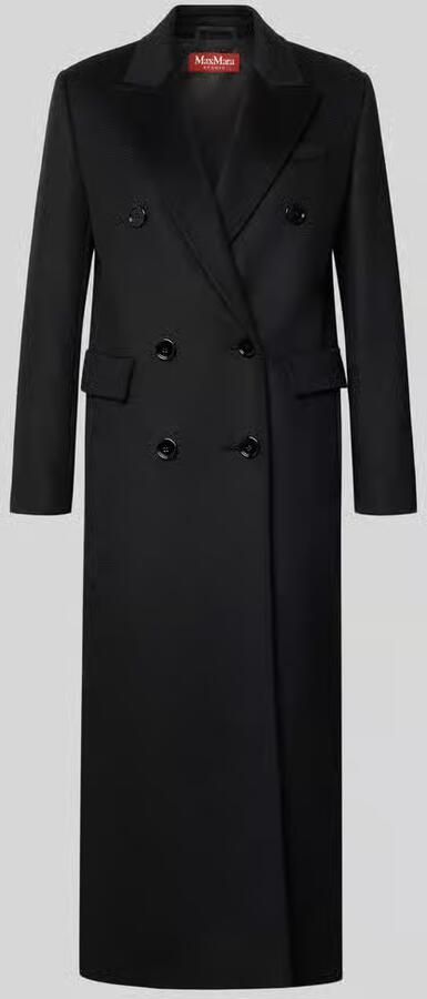 Max Mara Studio Regular fit lange jas van zuivere scheerwol model 'MSTEFFIGE'