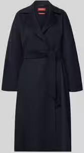 Max Mara Studio regular fit lange wollen jas met kasjmier model 'CLES'