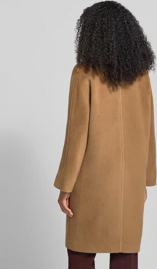 Max Mara Studio Regular fit lange wollen jas van alpacamix model 'TOKIO'