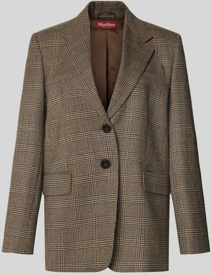 Max Mara Studio Regular Fit longblazer van pure scheerwol model 'TALCA' - Foto 2
