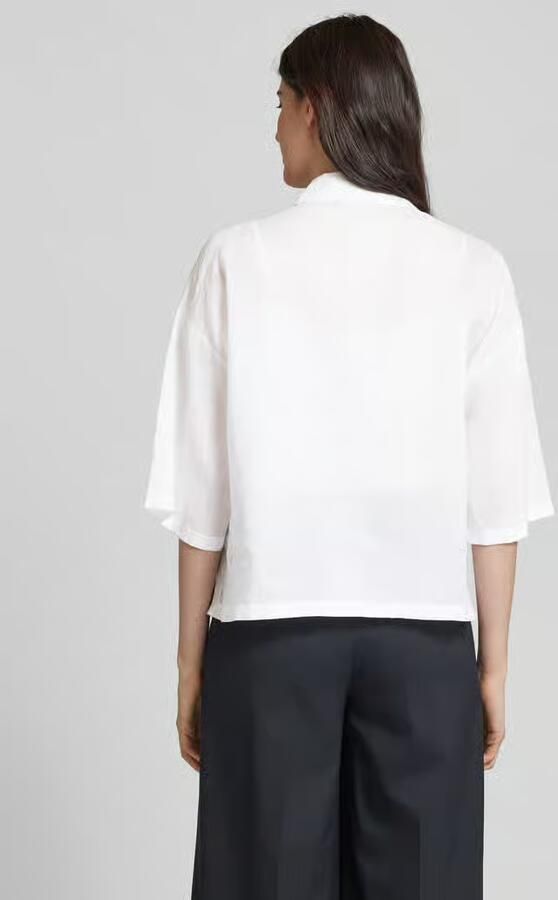 Max Mara Studio Regular fit overhemdblouse met broderie anglaise model 'LEGNO' - Foto 4