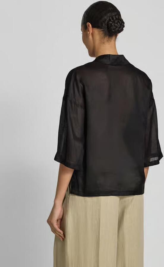 Max Mara Studio Regular fit overhemdblouse met broderie anglaise model 'LEGNO'