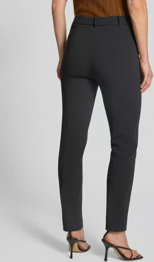 Max Mara Studio regular fit pantalon met riemlussen model 'JERTA' - Foto 3