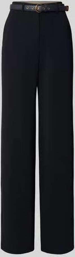 Max Mara Studio Regular fit wijde broek met riem model 'TAMICO'