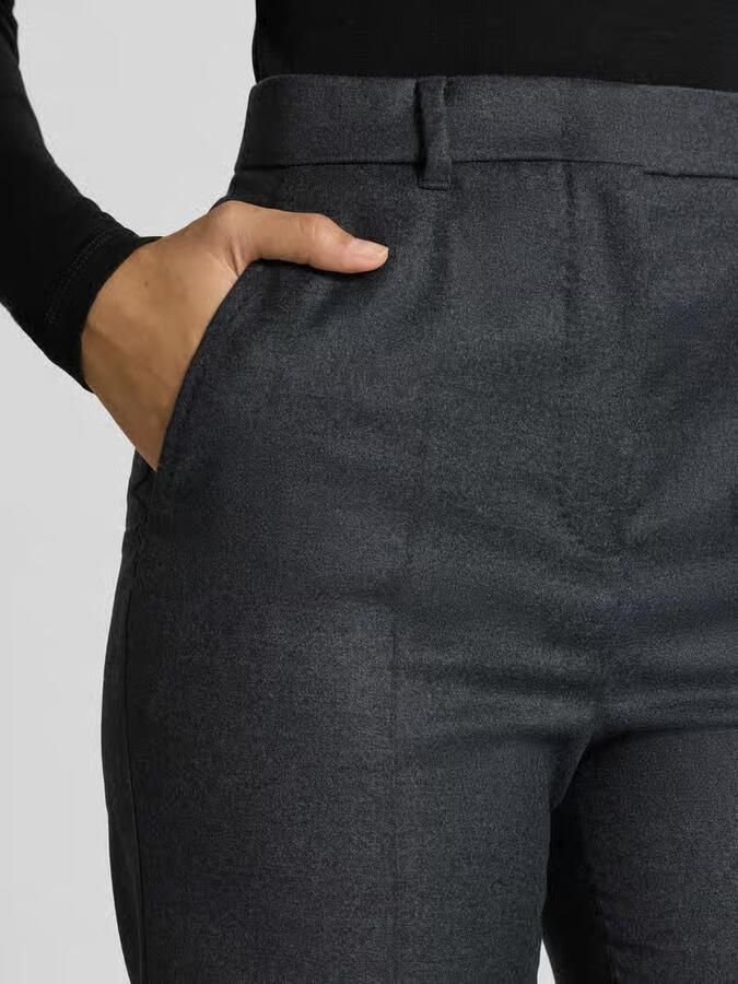 Max Mara Studio Regular fit wijde broek van scheerwolmix model 'LAMBRO'