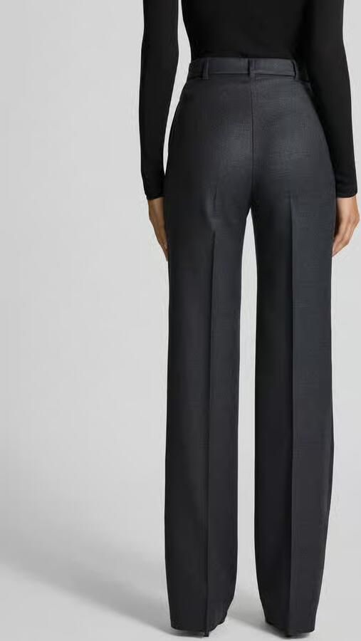 Max Mara Studio Regular fit wijde broek van scheerwolmix model 'LAMBRO' - Foto 2