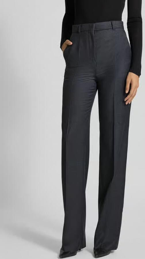 Max Mara Studio Regular fit wijde broek van scheerwolmix model 'LAMBRO' - Foto 3