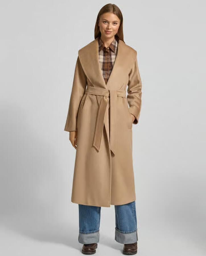 Max Mara Studio Regular fit wollen mantel van een mix van kasjmier en alpaca model 'SPIGA' - Foto 2