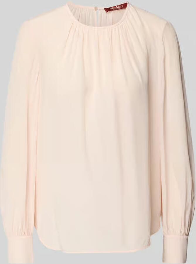 Max Mara Studio Regular fit zijden blouse met plooien