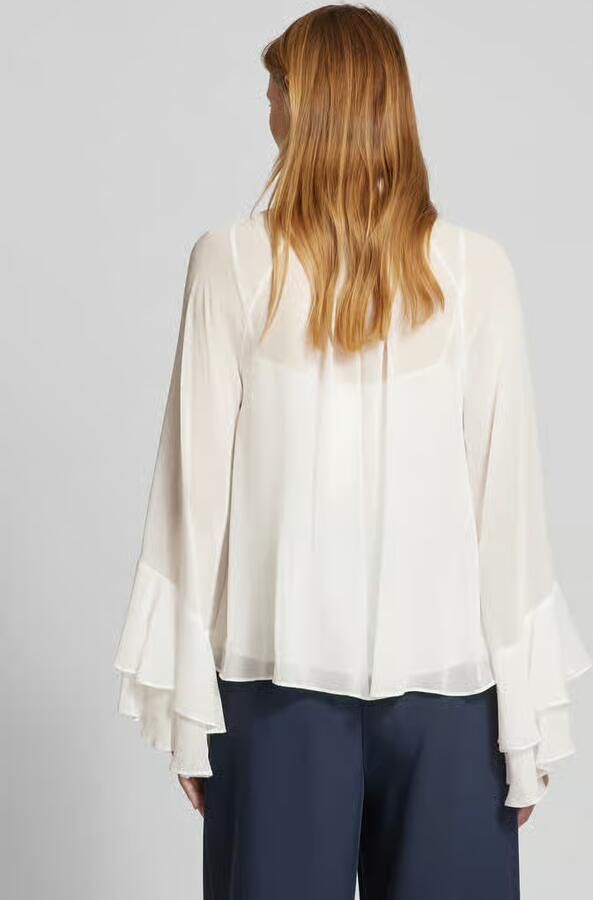 Max Mara Studio Regular fit zijden blouse met plooien model 'ZEO' - Foto 4