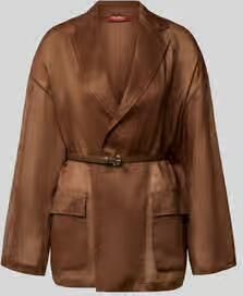 Max Mara Studio Relaxed fit lange blazer met reverskraag model 'FATTO'