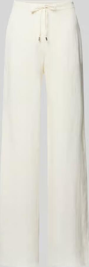 Max Mara Studio relaxed fit linnen broek met all-overprint model 'FONTE' - Foto 2