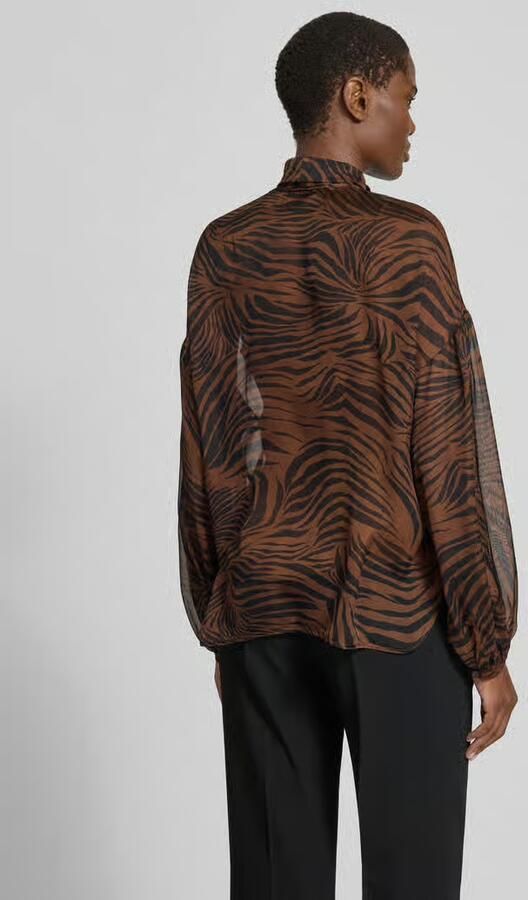 Max Mara Studio relaxed fit zijden blouse met strik model 'BALLATA'