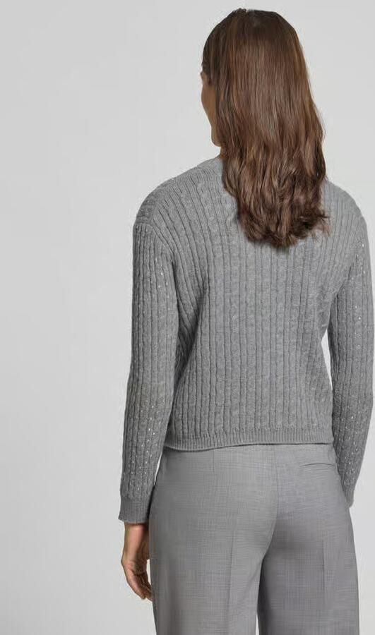 Max Mara Studio Slim fit gebreide pullover van zuivere scheerwol model 'USSURI'