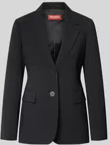 Max Mara Studio Slim fit lange blazer met reverskraag model 'LINZ'