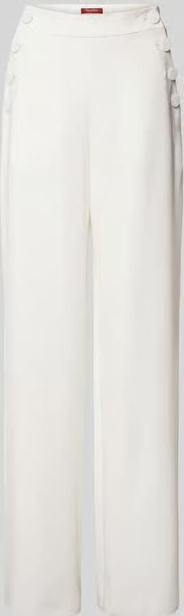MM by Max Mara Wide leg linnen broek met elastische band model 'MINNIE' - Foto 3
