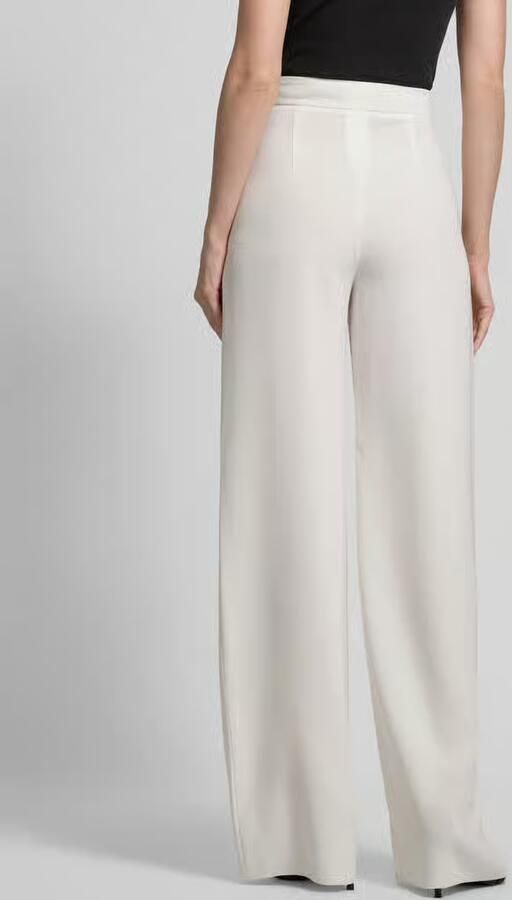 MM by Max Mara Wide leg linnen broek met elastische band model 'MINNIE' - Foto 4