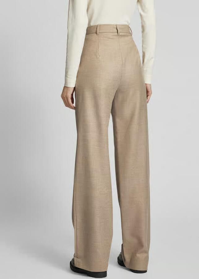 Max Mara Studio Straight fit stoffen broek van scheerwolmix