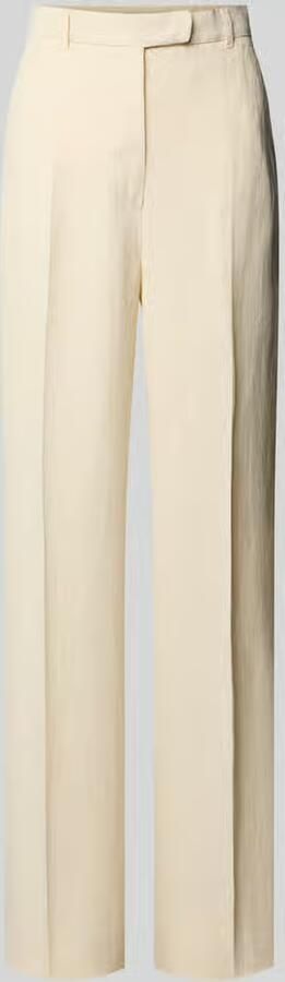 Max Mara Studio Straight leg linnen broek met persplooien model 'CORDOVA'