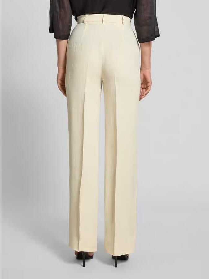 Max Mara Studio Straight leg linnen broek met persplooien model 'CORDOVA' - Foto 2