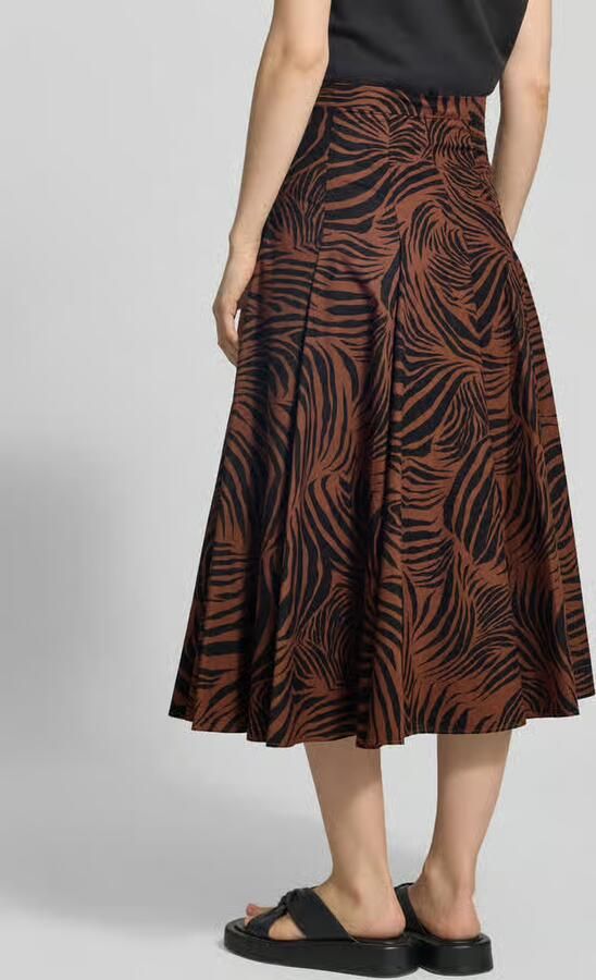 Max Mara Studio Uitlopende midi-rok van puur katoen model 'PANTEON' - Foto 3
