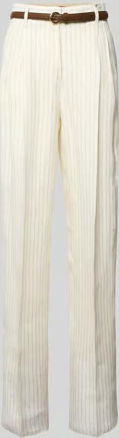 Max Mara Studio Wide leg linnenbroek met tunnelkoord model 'PELOTA' - Foto 2