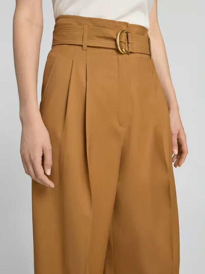 Max Mara Studio Wide leg pantalon van zuivere scheerwol model 'SERIO'